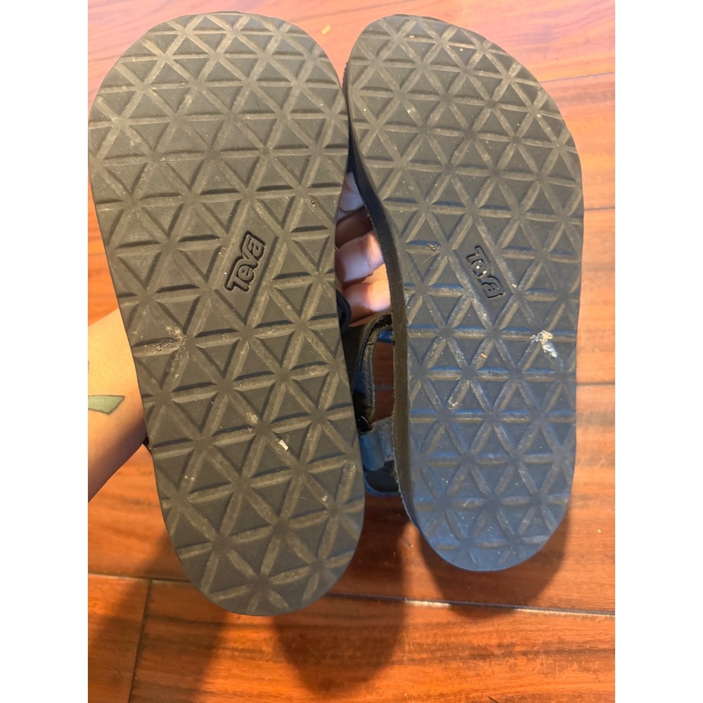 Teva Midform Universal Leather Sandals Black Platform Strappy 1102435 Womens 10 - Picture 3 of 7